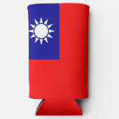 Taiwan Vlag: Republiek China, Chinees Taipei Seltzer Blikjeskoeler (Voorkant)