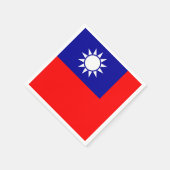 Taiwan Vlag: Republiek China, Chinees Taipei Servet (Hoek)