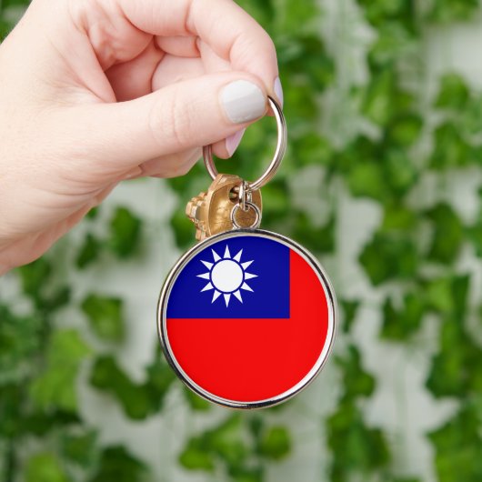 Taiwan Vlag: Republiek China, Chinees Taipei Sleutelhanger (Hand)