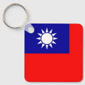 Taiwan Vlag: Republiek China, Chinees Taipei Sleutelhanger (Voorkant)