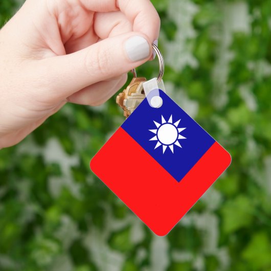 Taiwan Vlag: Republiek China, Chinees Taipei Sleutelhanger (Hand)