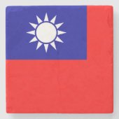 Taiwan Vlag: Republiek China, Chinees Taipei Stenen Onderzetter (Voorkant)
