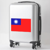 Taiwan Vlag: Republiek China, Chinees Taipei Sticker (Koffer)
