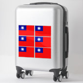 Taiwan Vlag: Republiek China, Chinees Taipei Sticker (Koffer)