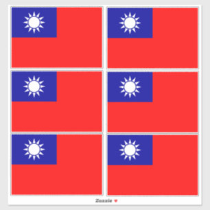 Taiwan Vlag: Republiek China, Chinees Taipei Sticker