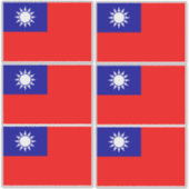 Taiwan Vlag: Republiek China, Chinees Taipei Sticker (Voorkant)