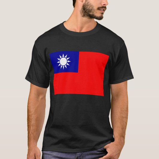 Taiwan Vlag: Republiek China, Chinees Taipei T-shirt (Voorkant)
