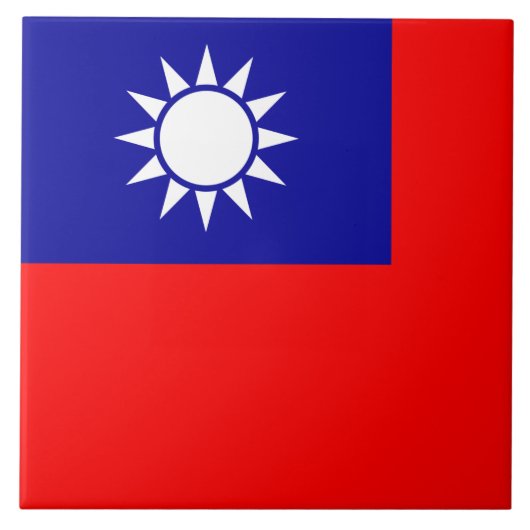 Taiwan Vlag: Republiek China, Chinees Taipei Tegeltje (Voorkant)