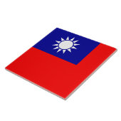 Taiwan Vlag: Republiek China, Chinees Taipei Tegeltje (Zijkant)