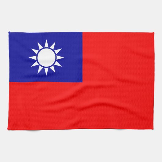 Taiwan Vlag: Republiek China, Chinees Taipei Theedoek (Horizontaal)