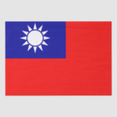 Taiwan Vlag: Republiek China, Chinees Taipei Tissuepapier (Voorkant)