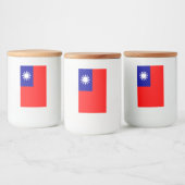 Taiwan Vlag: Republiek China, Chinees Taipei Voedselcontainer Etiket (Flessen)