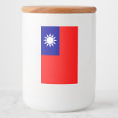 Taiwan Vlag: Republiek China, Chinees Taipei Voedselcontainer Etiket (Voorkant)