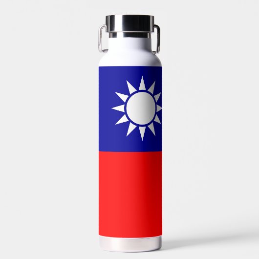Taiwan Vlag: Republiek China, Chinees Taipei Waterfles (Voorkant)