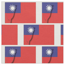 TAIWAN Vlag ROC Kaart Omtrek Stof