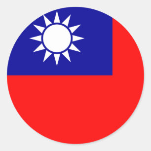 taiwan vlag ronde sticker