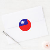 taiwan vlag ronde sticker (Envelop)