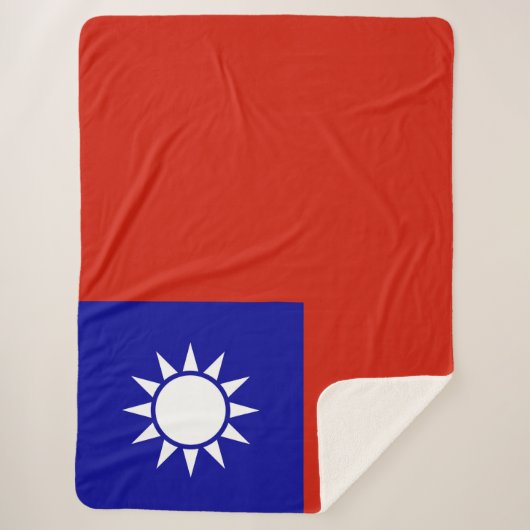 Taiwan vlag sherpa deken (Voorkant)