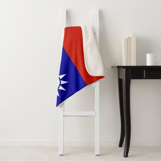 Taiwan vlag sherpa deken (In situ)