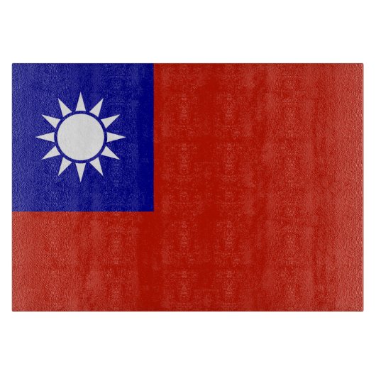 Taiwan vlag snijplank (Voorkant)