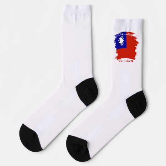 Taiwan vlag sokken (Links)