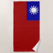 Taiwan vlag strandlaken (Voorkant)