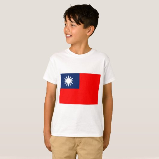 taiwan vlag t-shirt (Voorkant volledig)