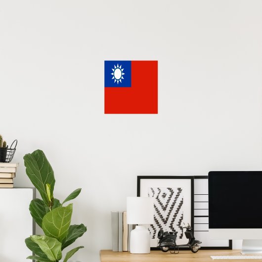 Taiwan Vlag Taiwanees Land Home Pride Sterk Poster (Thuiskantoor)