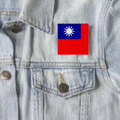 taiwan vlag vierkante button 5,1 cm (In situ)