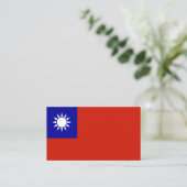 Taiwan vlag visitekaartje (Staand voorkant)