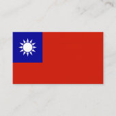 Taiwan vlag visitekaartje (Voorkant)