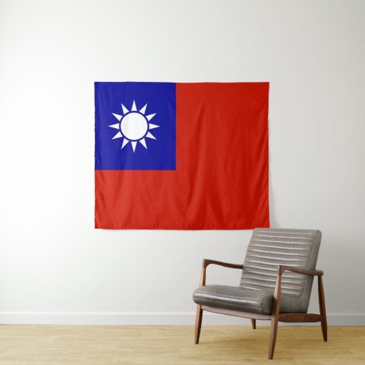 Taiwan vlag wandkleed (In Situ (horizontaal))