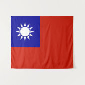Taiwan vlag wandkleed (Voorkant (horizontaal))
