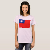 Taiwan vlag x kaart T-Shirt (Voorkant volledig)