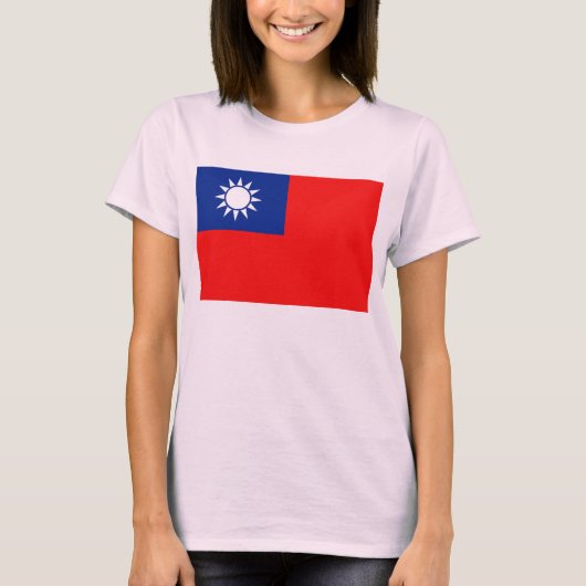 Taiwan vlag x kaart T-Shirt (Voorkant)