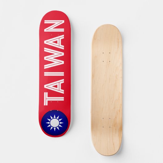 Taiwanees Embleem Persoonlijk Skateboard (Voorkant)