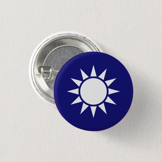 Taiwanees Embleem Ronde Button 3,2 Cm (Voorkant /achterkant)