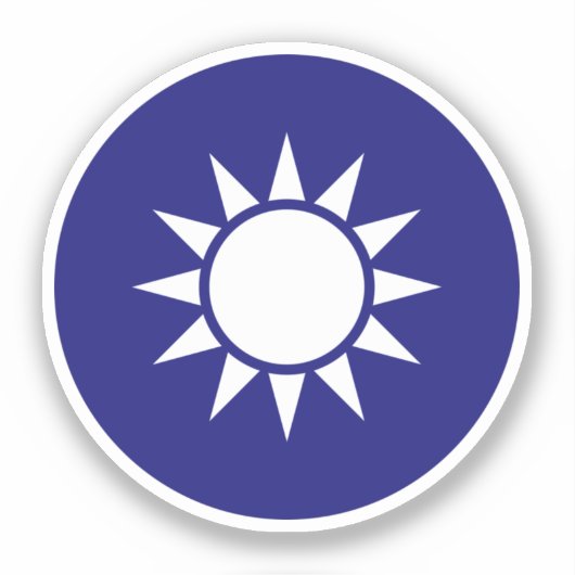 Taiwanees Embleem Sticker (Voorkant)