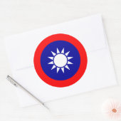 Taiwanees nationaal embleem, Taiwan Ronde Sticker (Envelop)