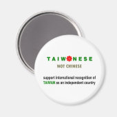 Taiwanees Niet Chinees Magneet (Voorkant / Achterkant)