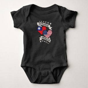 Taiwanese Amerikaanse Hart Vlaggen Taiwan Amerika Romper