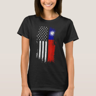 Taiwanese Amerikaanse vlag - Pride Taiwan USA T-shirt