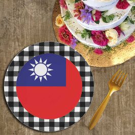 Taiwanese Bord, buffelpleister en Taiwanese vlag Papieren Bordje