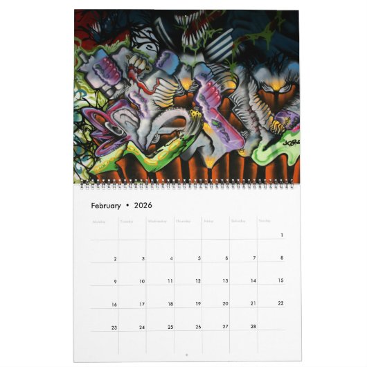 Taiwanese graffiti 2021 kalender (Feb 2026)