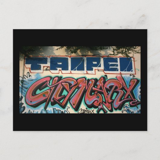 Taiwanese graffiti, Taipei, Taiwan Briefkaart (Voorkant)