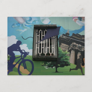 Taiwanese graffiti, Taipei, Taiwan Briefkaart