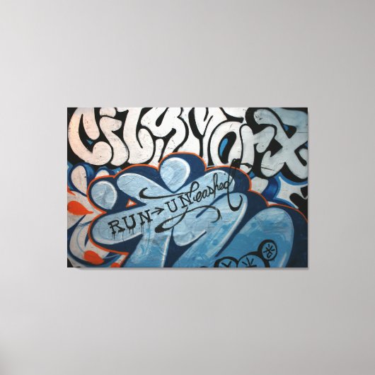 Taiwanese graffiti, Taipei, Taiwan Canvas Afdruk (Voorkant)