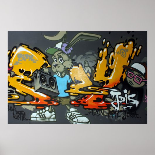 Taiwanese graffiti, Taipei, Taiwan Poster (Voorkant)