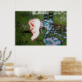 Taiwanese graffiti, Taipei, Taiwan Poster (Keuken)