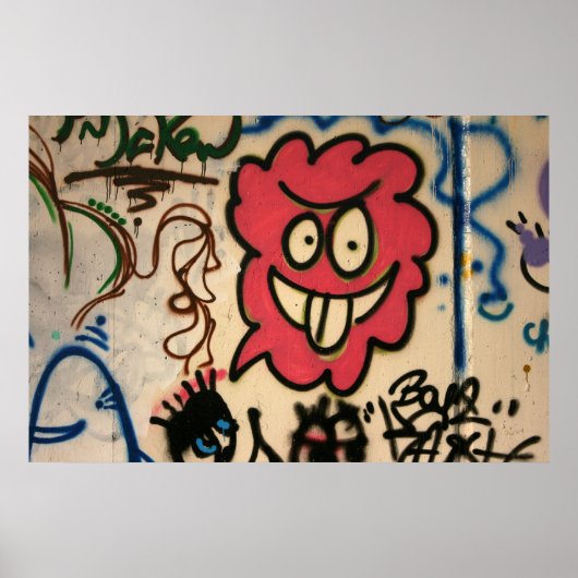 Taiwanese graffiti, Taipei, Taiwan Poster (Voorkant)
